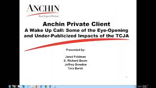 A Wake Up Call: Some of the Eye-Opening and Under-Publicized Impacts of the TCJA