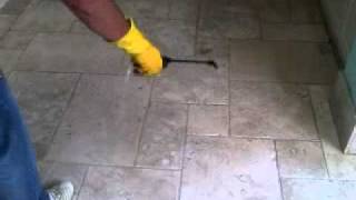 How To Clean and Seal Travertine Floor - By Hand