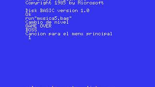 Music of DEMONIA (MSX-BASIC version by Juan Morales)