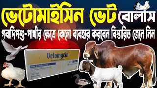 Vetomycin vet | ভেটোমাইসিন গবাদিপশু ও পাখী জাতীয় প্রাণীকে খাওয়ানোর উপকারিতা কি বিস্তারিত জেনে নিন |