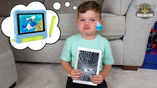 Kids Story About Broken Ipad Pretend Play with New Vankyo Matrix Pad S7 Tablet for Kids