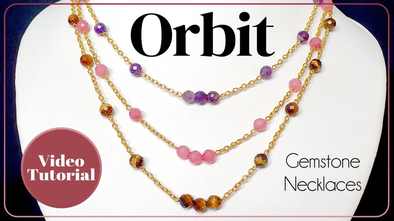 Orbit Gemstone Necklace Tutorial Youtube
