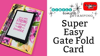 🔴  How To Make A Gate Fold Card Super Easy