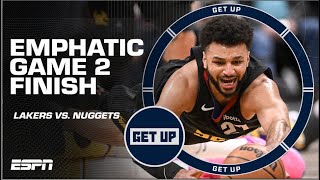 🚨 Lakers vs. Nuggets FULL REACTION 🚨 Jamal Murray WINS Game 2 at the buzzer 💪 | Get Up