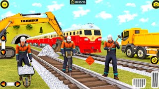 City Railway Construction Simulator - Railroad Builder Excavator Driving - Android Gameplay