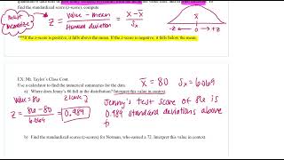 1A.4 Notes Video Part 2- Summarizing Quantitative Data with Numbers