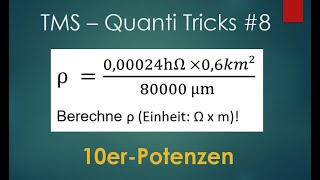 TMS - Quantitative \u0026 Formale Probleme - Tricks #8 : Zehnerpotenzen