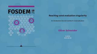 Oliver Schneider - Reaching const evaluation singularity