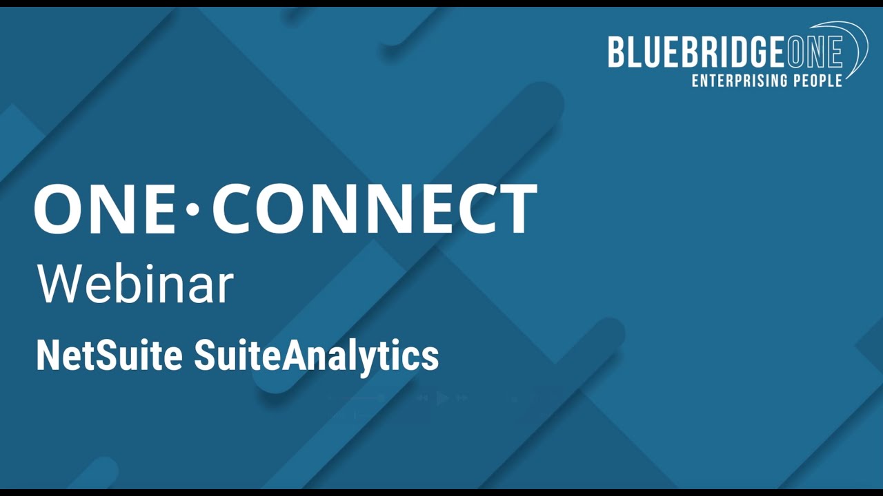 Netsuite Suiteanalytics Youtube