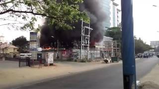 Fire accident in coimbatore icici bank near