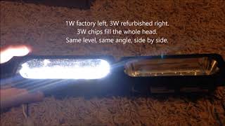 1W vs 3W leds, Factory Whelen LIN6 vs Refurbished LIN6