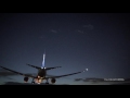 千里川土手からの夜景~beautiful lights reflected on airplanes at osaka int l airport japan ~