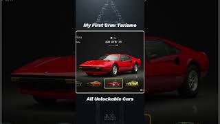 My First Gran Turismo All Unlockable Cars.