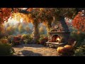 AUTUMN FIREPLACE AMBIANCE TV WALLPAPER WARM SOFT JAZZ INSTRUMENTAL NOSTALGIC FALL TV ART WITH MUSIC