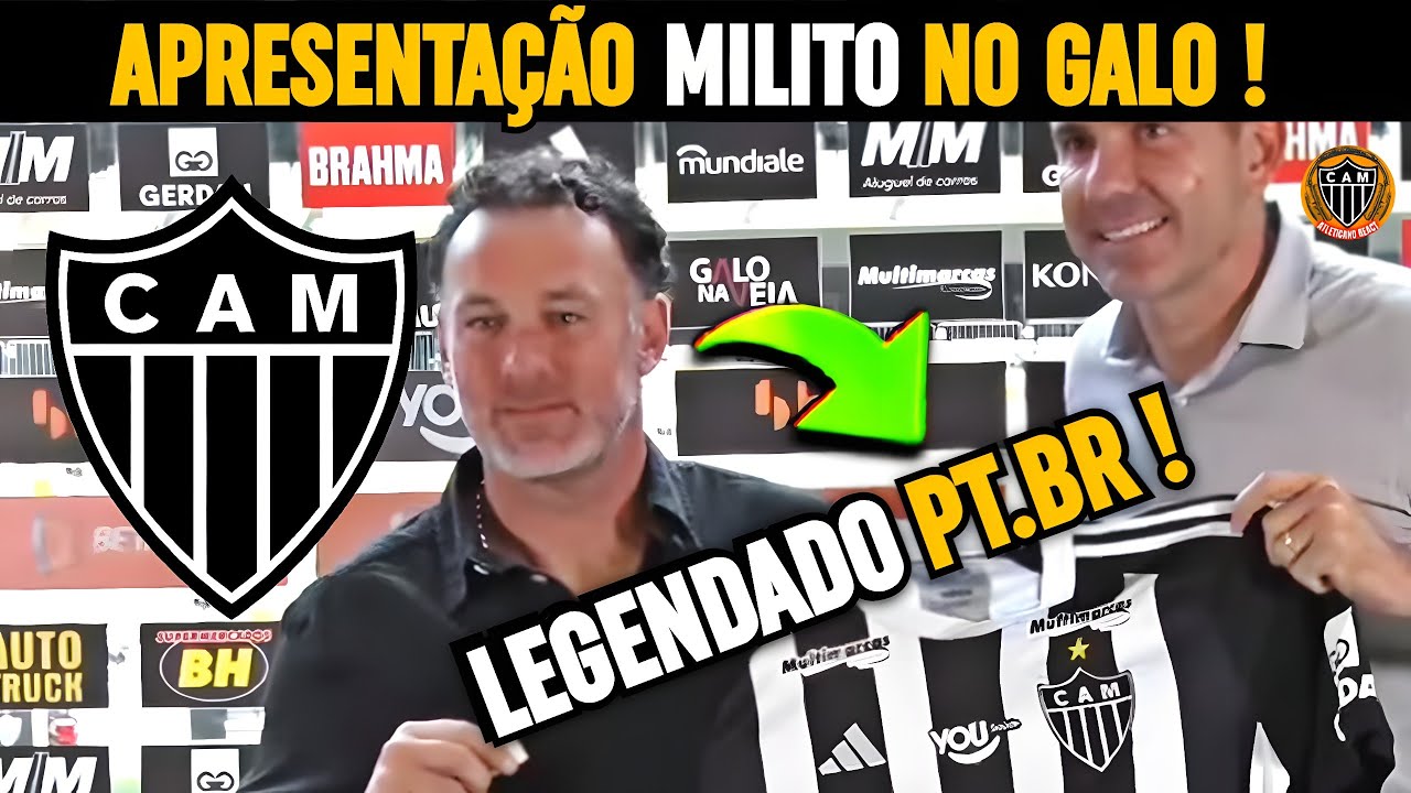 COLETIVA GABRIEL MILITO (LEGENDADO PORTUGUÊS) NOVO TÉCNICO ATLÉTICO ...