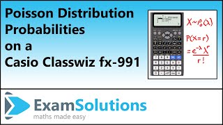 Poisson Distribution - Probabilities on a Casio Classwiz fx-991 es Calculator