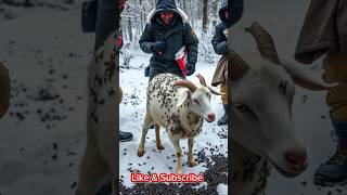 A goat injured by millions of parasites was successfully rescued by a rescue team