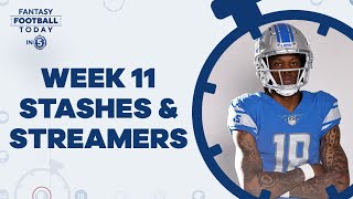 Week 11 Beat The Waiver Wire: BEST Stashes & Streamers (Fantasy Football Today in 5 Podcast)