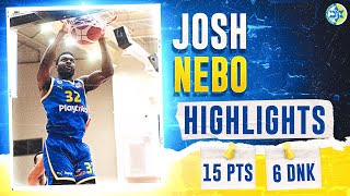 Josh Nebo (15 points, 6 dunks) Highlights vs Gilboa/Galil | המהלכים של ג'וש ניבו נגד גלבוע/גליל