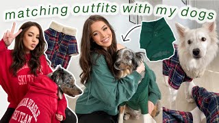 BUYING MATCHING OUTFITS WITH MY DOGS | TRY-ON HAUL