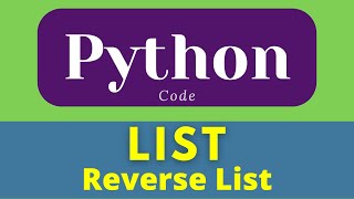 Reverse List In Python | List In Python | Python Tutorial | Exersices #shorts #python #ytshorts
