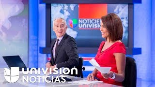 Detrás de cámaras: Así fue el primer día de Ilia Calderón junto a Jorge Ramos en el Noticiero Univis