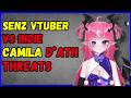 Camila gets D**th threats, Senz big vtuber vs Indie vtuber