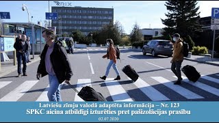 Videoziņas Nr.123 “SPKC aicina atbildīgi izturēties pret pašizolācijas prasību”