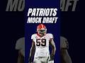 New England Patriots Mock Draft! #Patriots #NFL #NFLMockDraft #Shorts