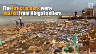 20000 kgs of illegal firecrackers detonated in Peru