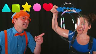 Blippi Learns Shapes and How To Make Big Bubbles | Fun and Educational Videos For Toddlers