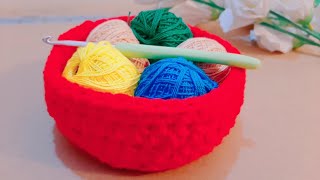 কু‌শিকাটার মি‌নি ঝু‌ড়ি টউি‌‌টো‌রিয়াল। #Crochetloversbd.