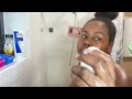 simple shower routine ladonna franklin exfoliate skincare bathandbodyworks