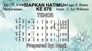 Siapkan Hatimu (Piano) TENOR