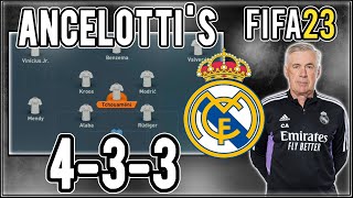 Replicate Carlo Ancelotti's 4-3-3 Real Madrid Tactics in FIFA 23 | Custom Tactics Explained