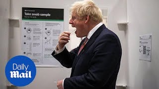 Boris Johnson takes Coronavirus test during visit to Leicester