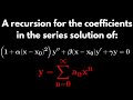 Differential Equations | Series Solutions at Ordinary Points -- Theorem