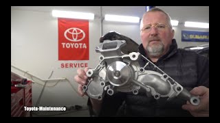 Toyota engine 2UZ-FE V8 4.7 Liter Water Pump Install