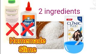 DIY SLIME No Glue No Borax Only Sugar \u0026 Shampoo|| Homemade Slime with 2 ingredients #slime