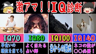 【ゆっくり解説】超簡単！90％の人が解けるIQ診断テスト！最後の問題が正解出来たらIQ140以上！！