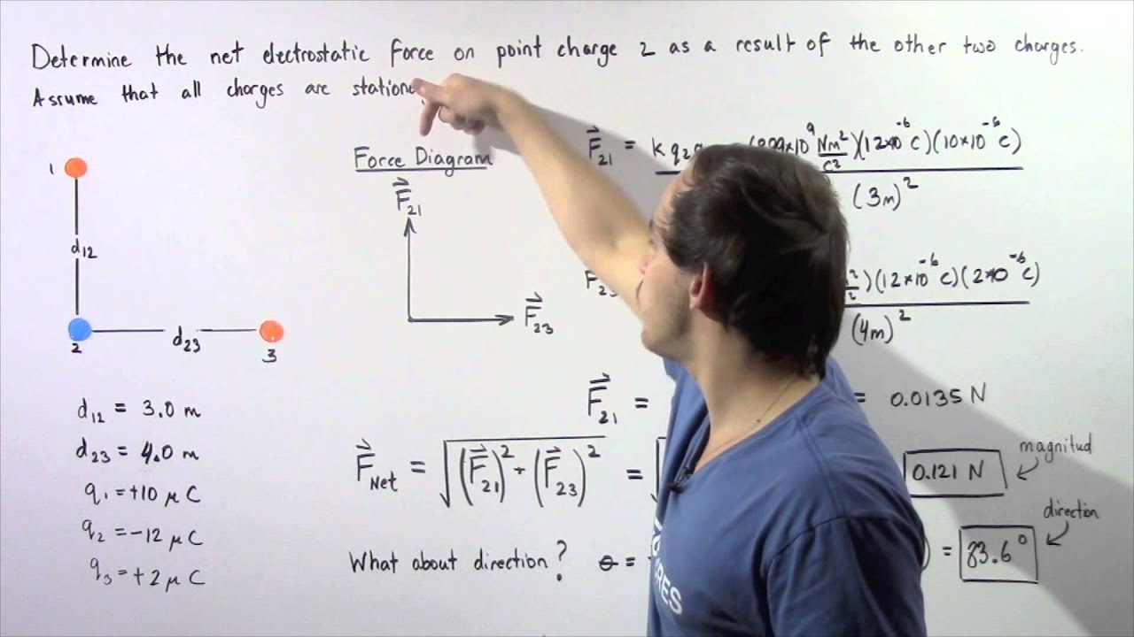 Coulomb's Law Example # 2 - YouTube