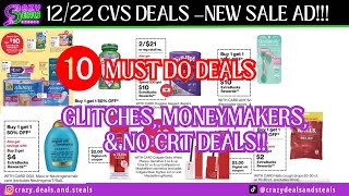 🔥12/22 CVS 10 MUST DO DEALS🎉MONEYMAKERS \u0026 FREEBIES + NO CRT’S NEEDED!!- CVS Couponing