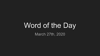 TURFJC Word of the Day for March 27th, 2020: Joel 1:19‭-‬20