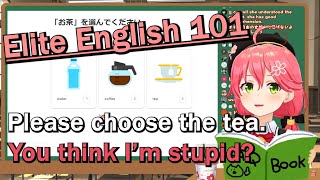 Elite English 101, Miko's first English lesson. [hololive][EngSub]