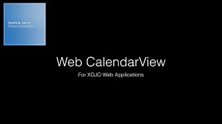 Web CalendarView for Xojo