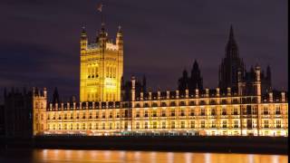 Time-lapse of Victoria Tower at Westminster Palace in London.