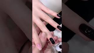 ⏩Black and White Nail polish 💅#nails #nailart #naildesign