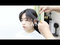 sub 적당히 무겁고 부드러운 라운드 레이어드컷 사이드뱅 스타일 how to cut long round layred style 청담동 레이어컷 마스터콴