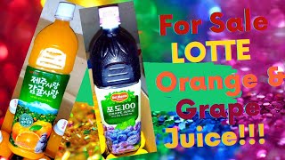 FOR SALE!!! LOTTE GRAPE \u0026 JEJU ORANGE PLUS WOONGJIN ALOE VERA JUICES - Korean Chowprince Mnl