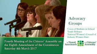 Advocacy Groups and Representative Organisations: Session 2 - Citizens' Assembly (March 5 2017)